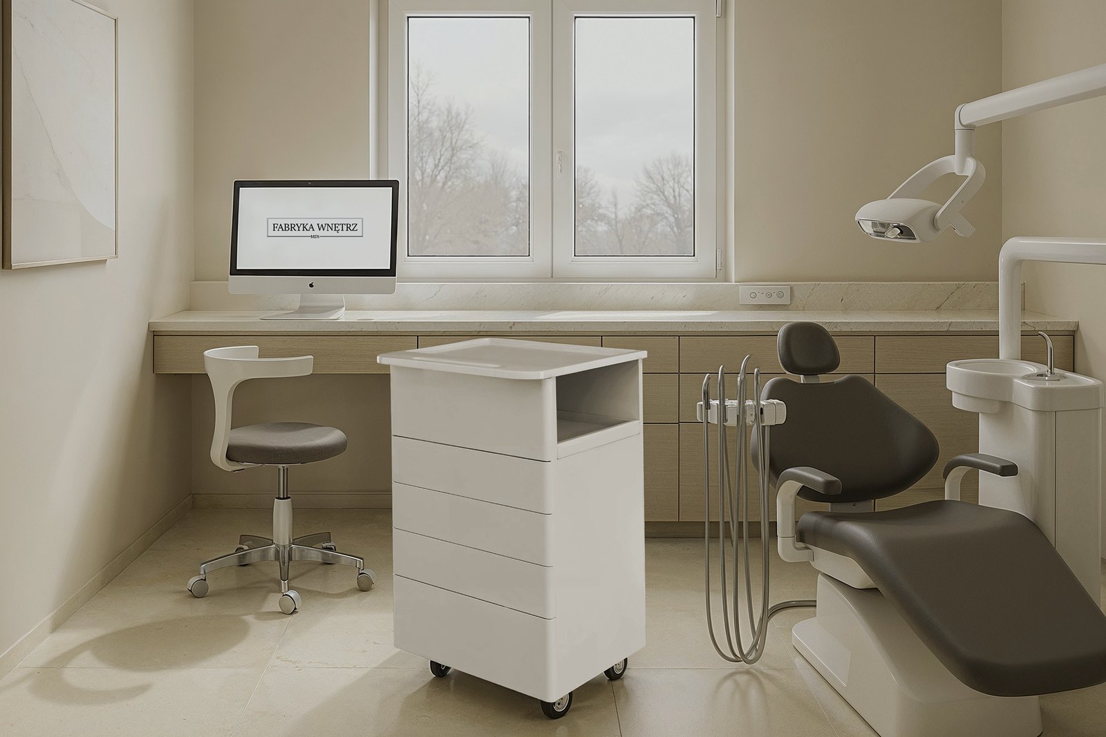 Asystor stomatologiczny w nowoczesnym gabinecie dentystycznym